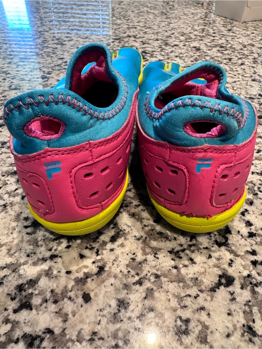FILA Pink and Teal Slip-On Athletic Shoe - Picture 3 of 4